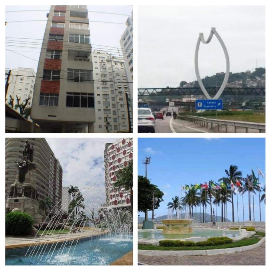 Apartamento 100 Mts Praia Roupa Cama Toalha Banho Wi-Fi 500 Mega Port 24 Hs Santos (Sao Paulo) Eksteriør bilde